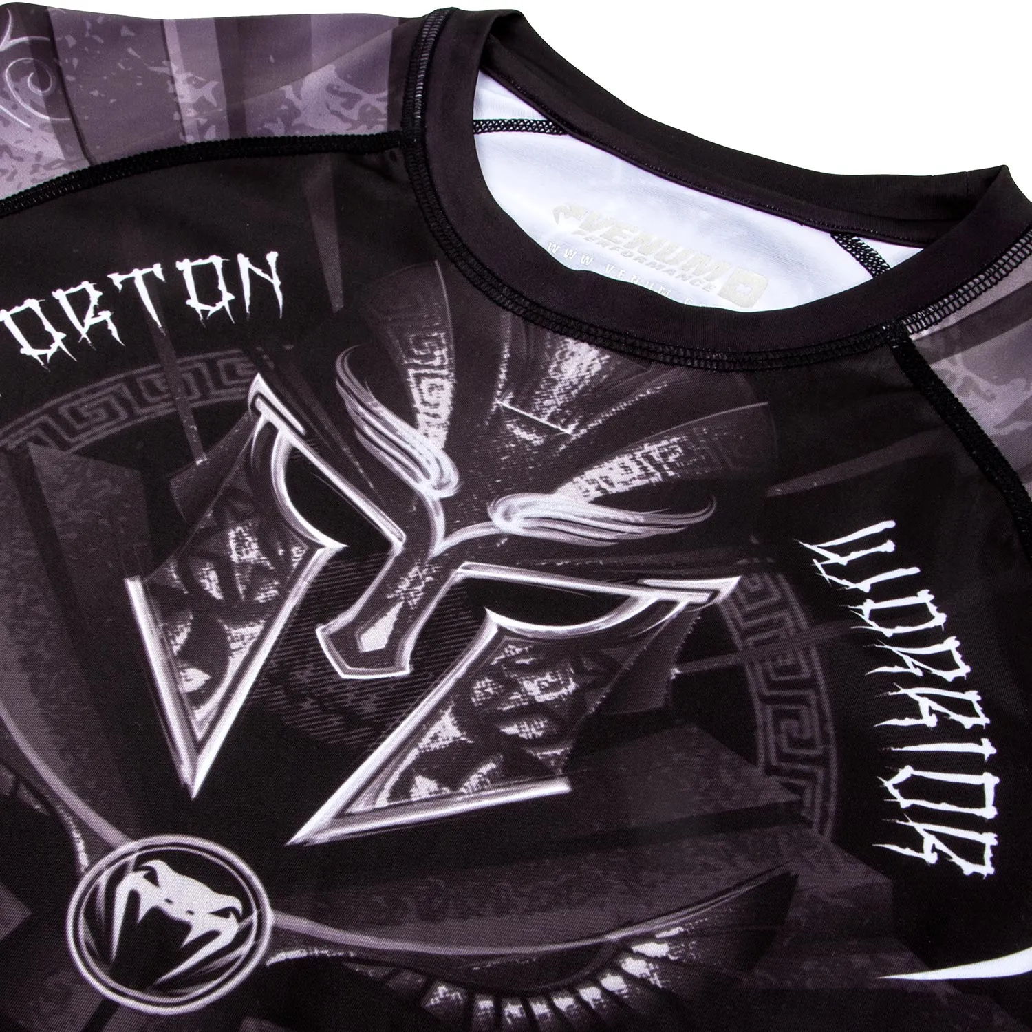 Venum Gladiator 3.0 Rashguard - zwart/wit - korte mouwen