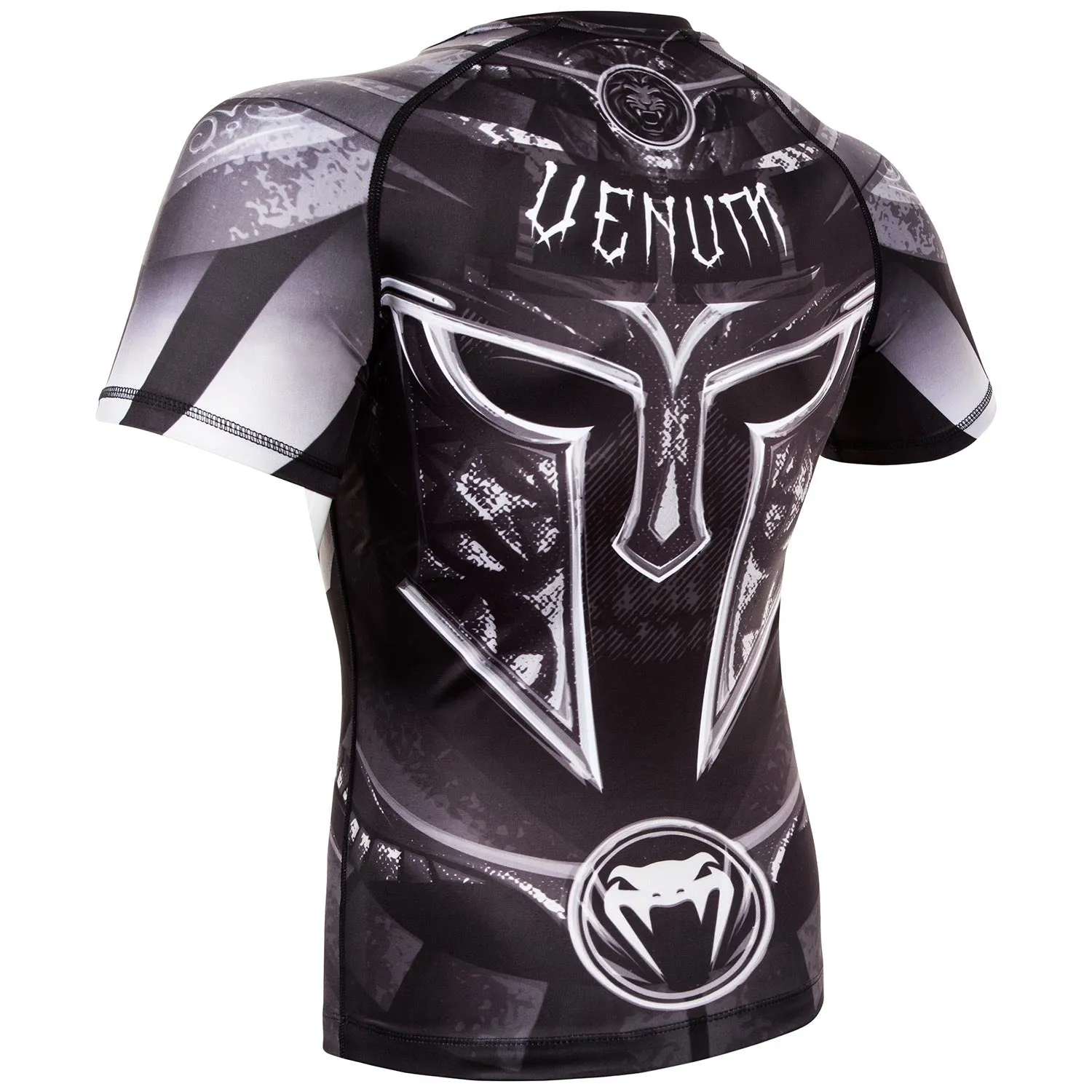Venum Gladiator 3.0 Rashguard - zwart/wit - korte mouwen