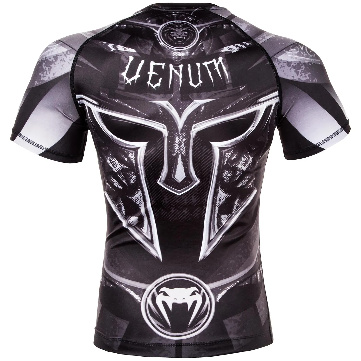 Venum Gladiator 3.0 Rashguard - zwart/wit - korte mouwen