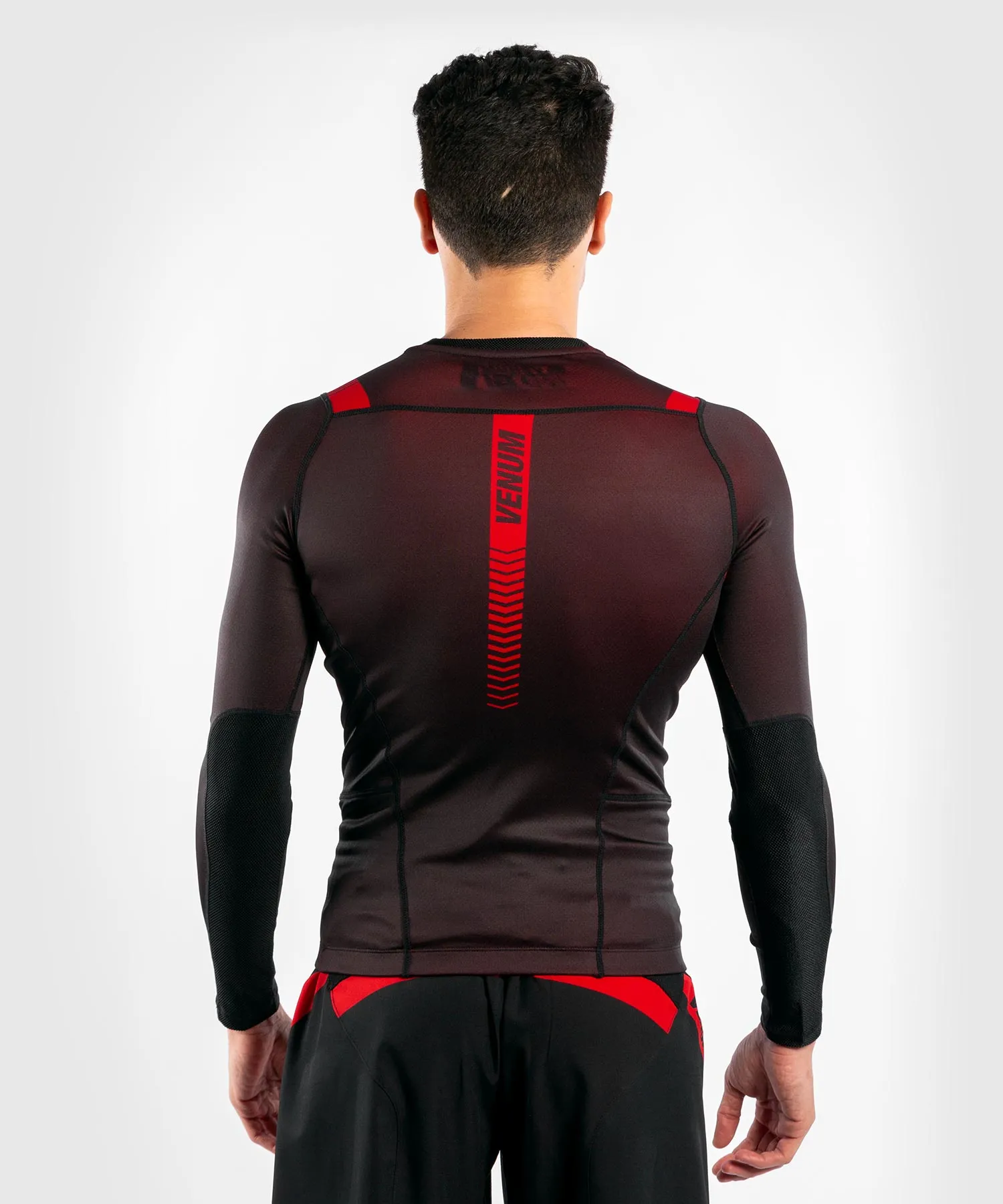 Venum No Gi 3.0 compressie-T-shirt - lange mouwen - Zwart/Rood