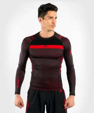 Venum No Gi 3.0 compressie-T-shirt - lange mouwen - Zwart/Rood