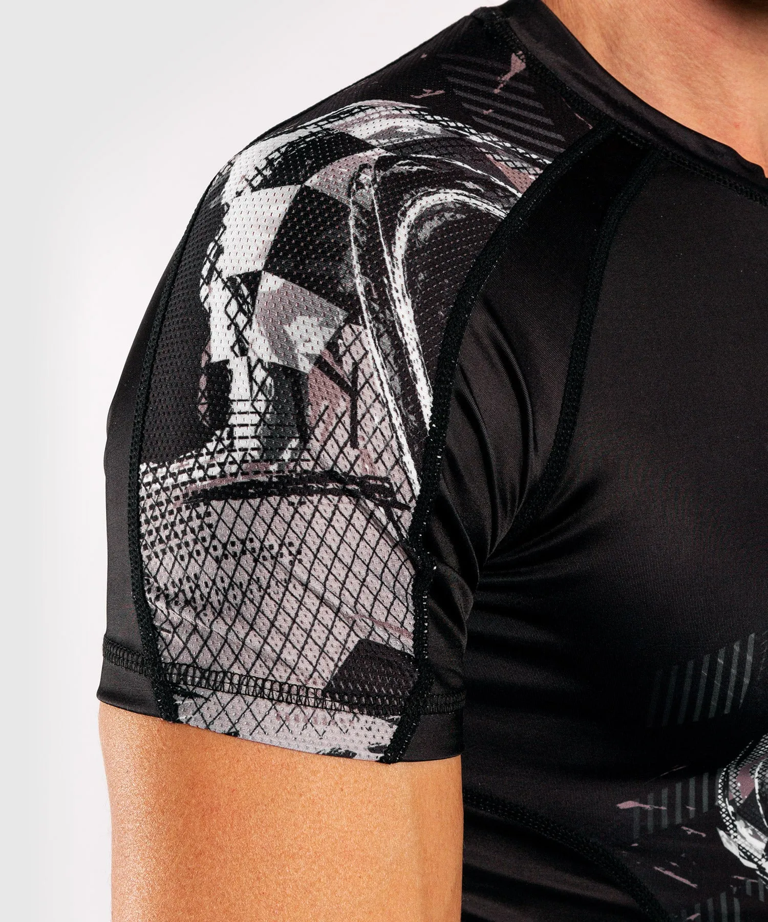 Venum Skull Rashguard - korte mouwen - Zwart