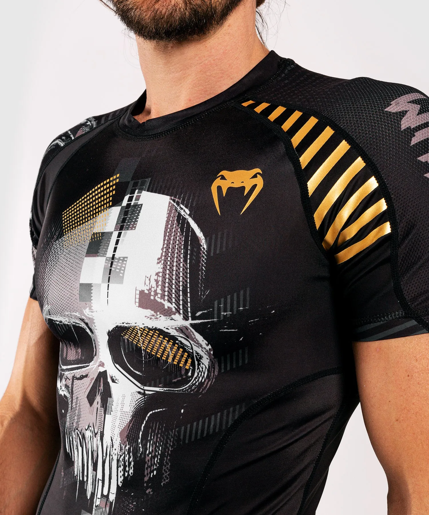 Venum Skull Rashguard - korte mouwen - Zwart