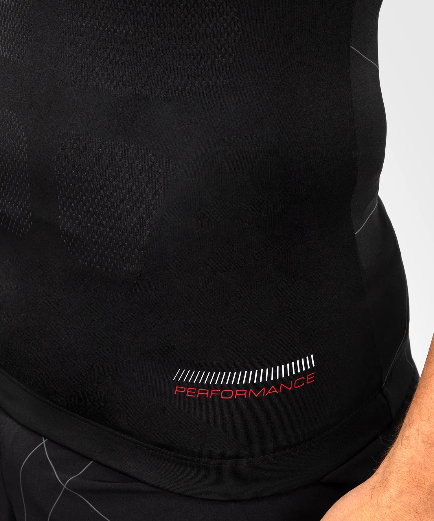 Venum Tactical XT Heren Mouwloze Rashguard - Zwart/Vuurrood