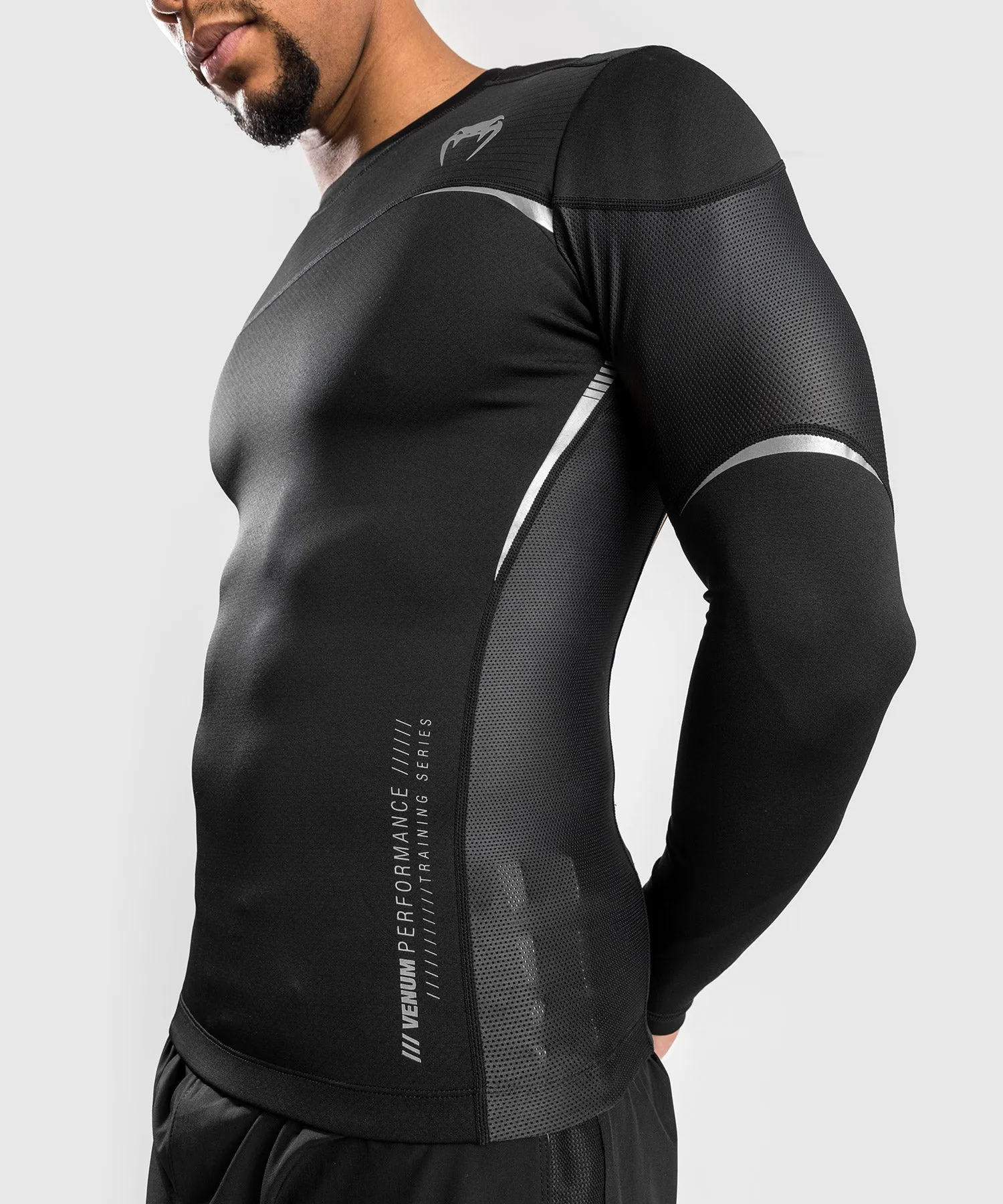 Venum Tempest 2.0 Compressieshirt (lange mouwen) - Zwart/Grijs