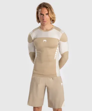 Venum Tempest Heren Lange Mouwen Rashguard - Beige/Zand