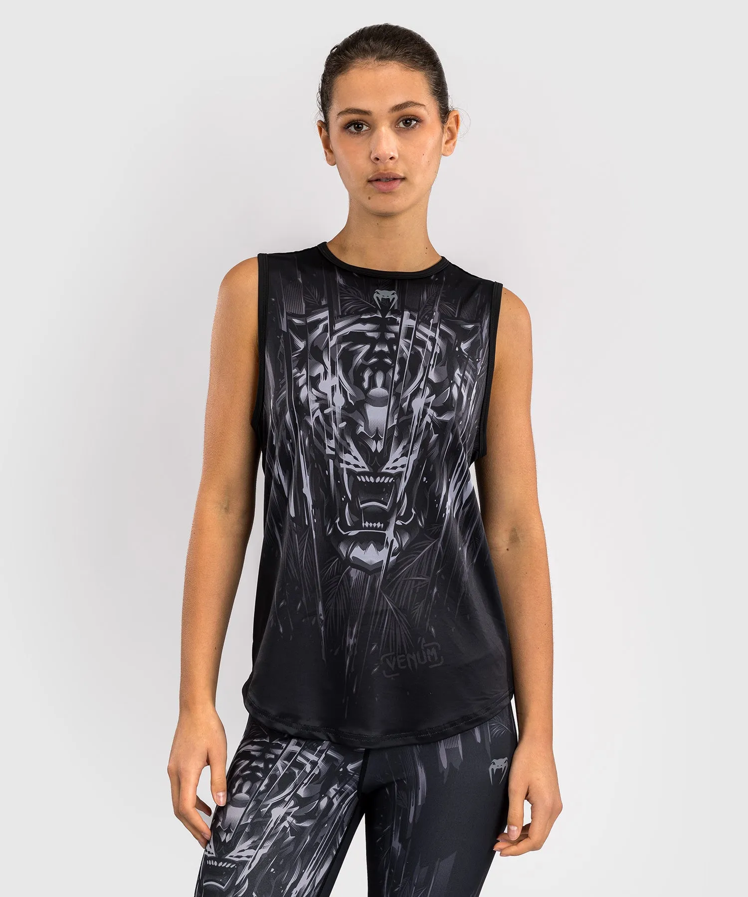 Venum Tiger Top Dames - Zwart / Zilver
