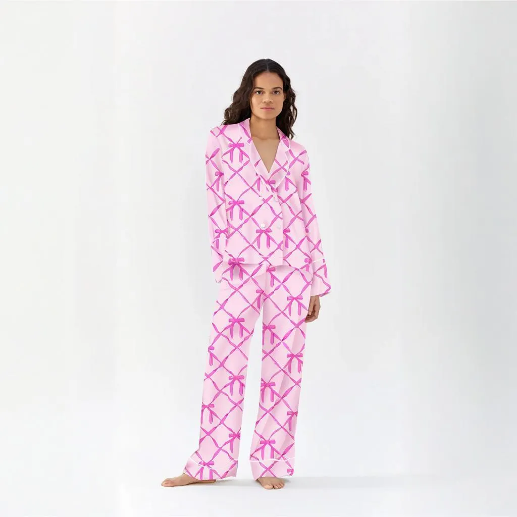 Vibrant Long Sleeve Relaxed Fit Striped Pajama Set