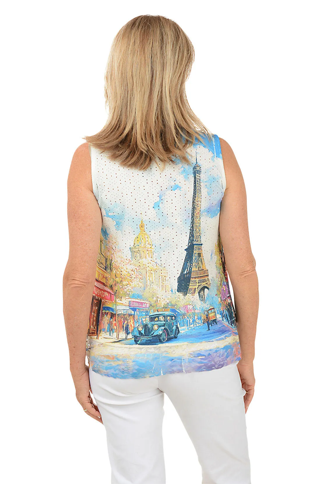 Vintage Paris Eyelet Sleeveless Top