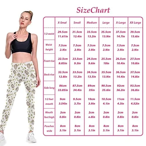 visesunny High Waist Yoga Pants with Pockets Vintage Style Sloth Buttery Soft Tummy Control Running Workout Pants 4 Way Stretch Pocket Leggings