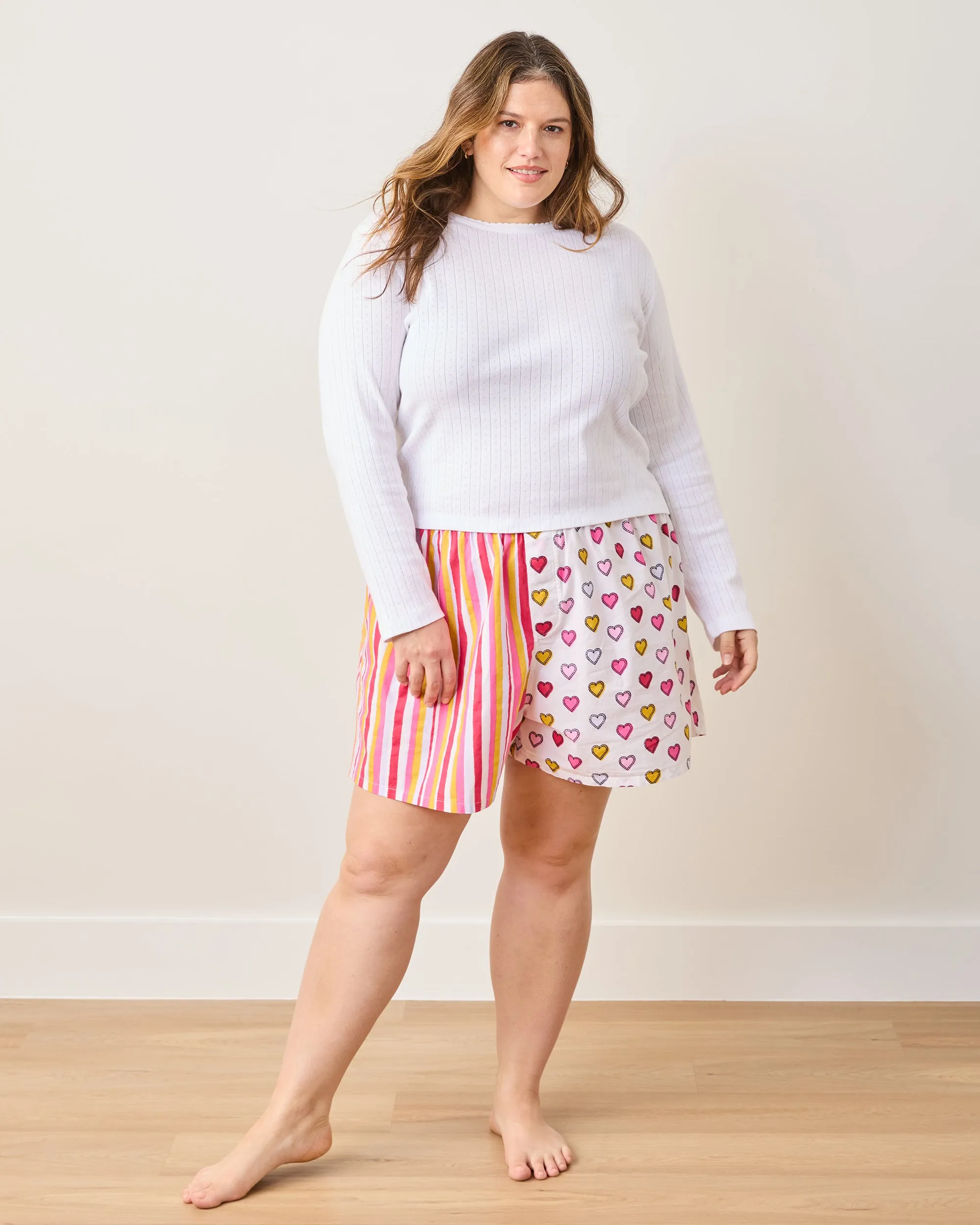 White - Pointelle Long Sleeve - Shirt