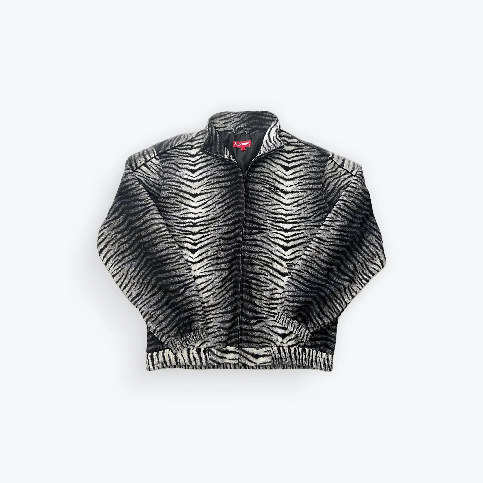 White Tiger Striped Track Jacket
