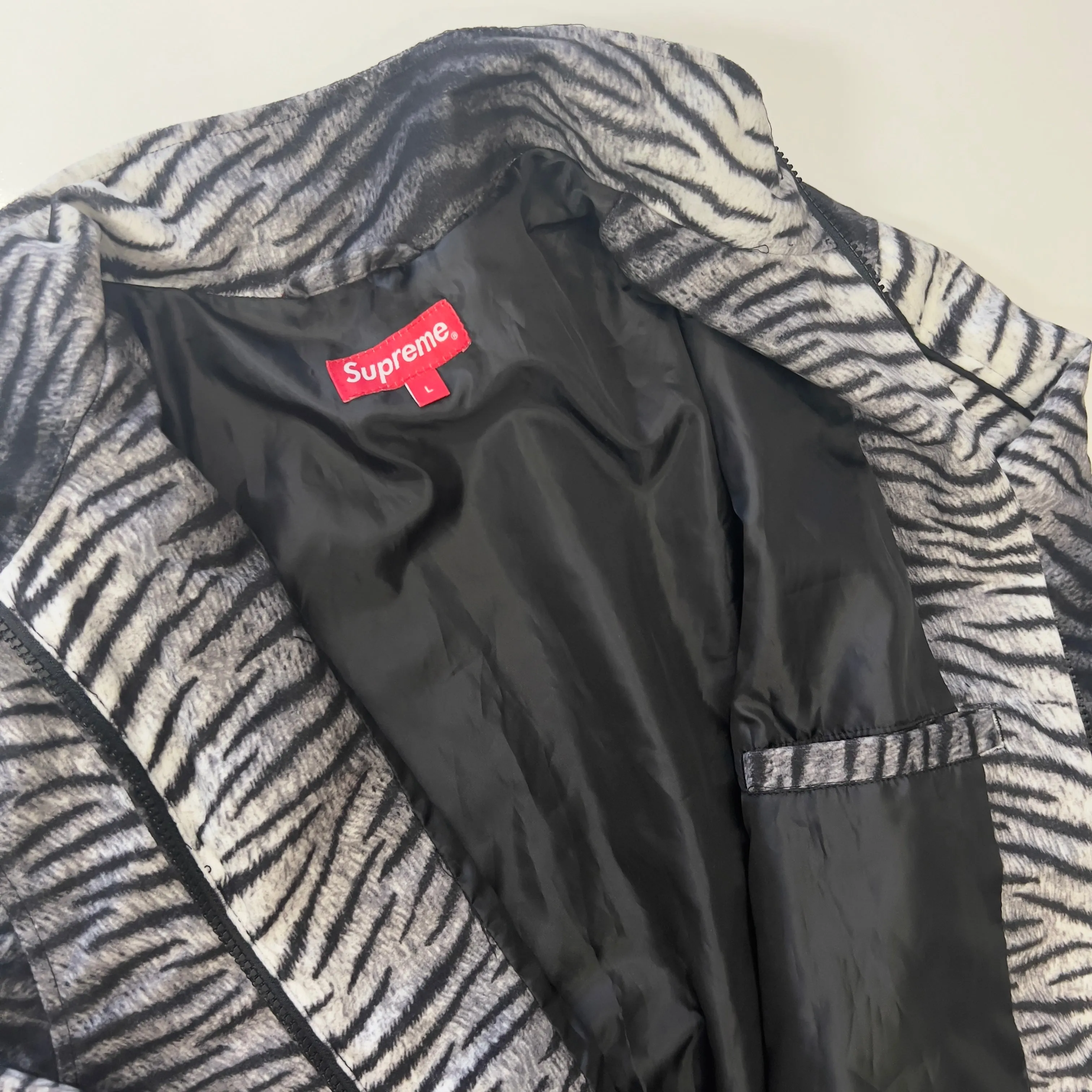 White Tiger Striped Track Jacket