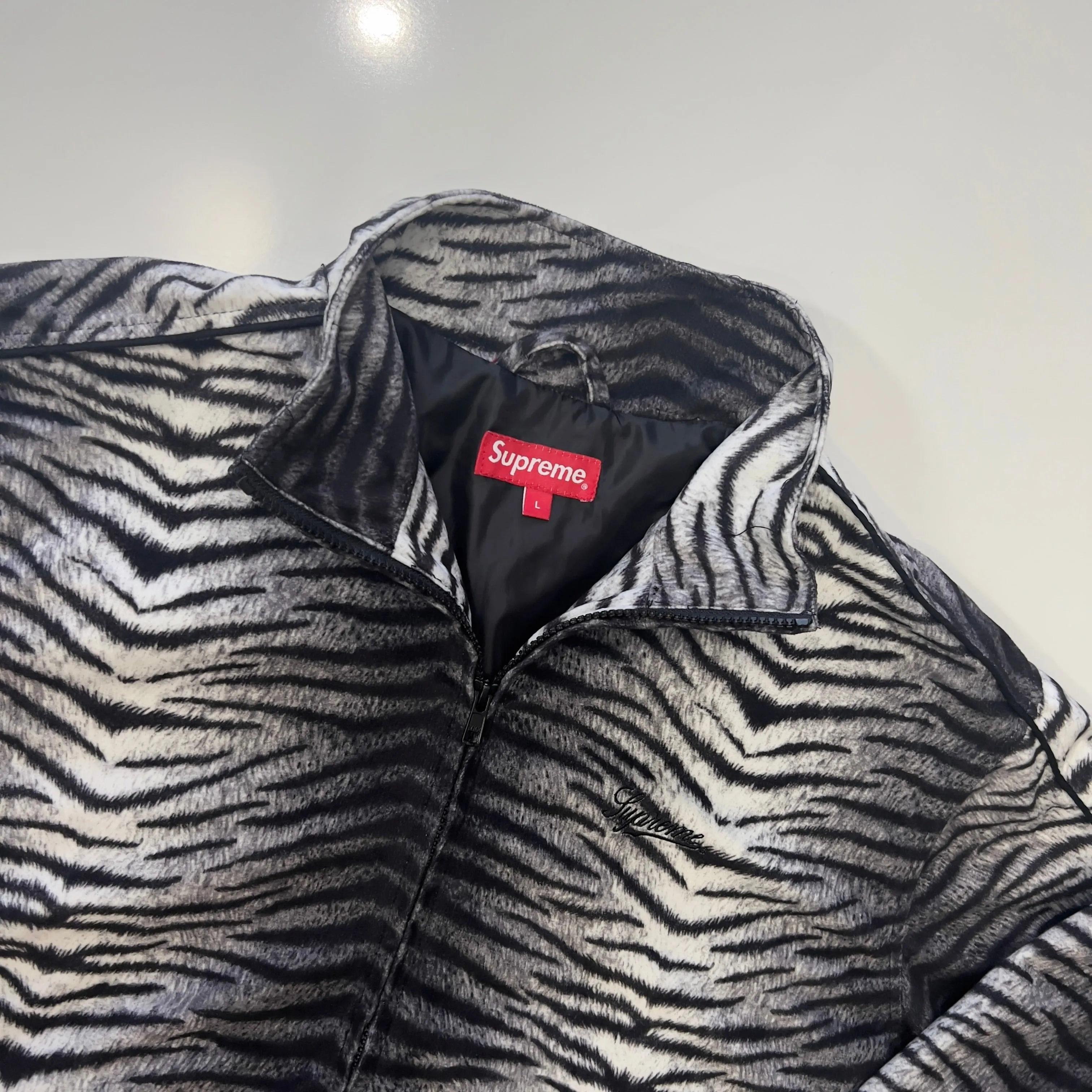 White Tiger Striped Track Jacket