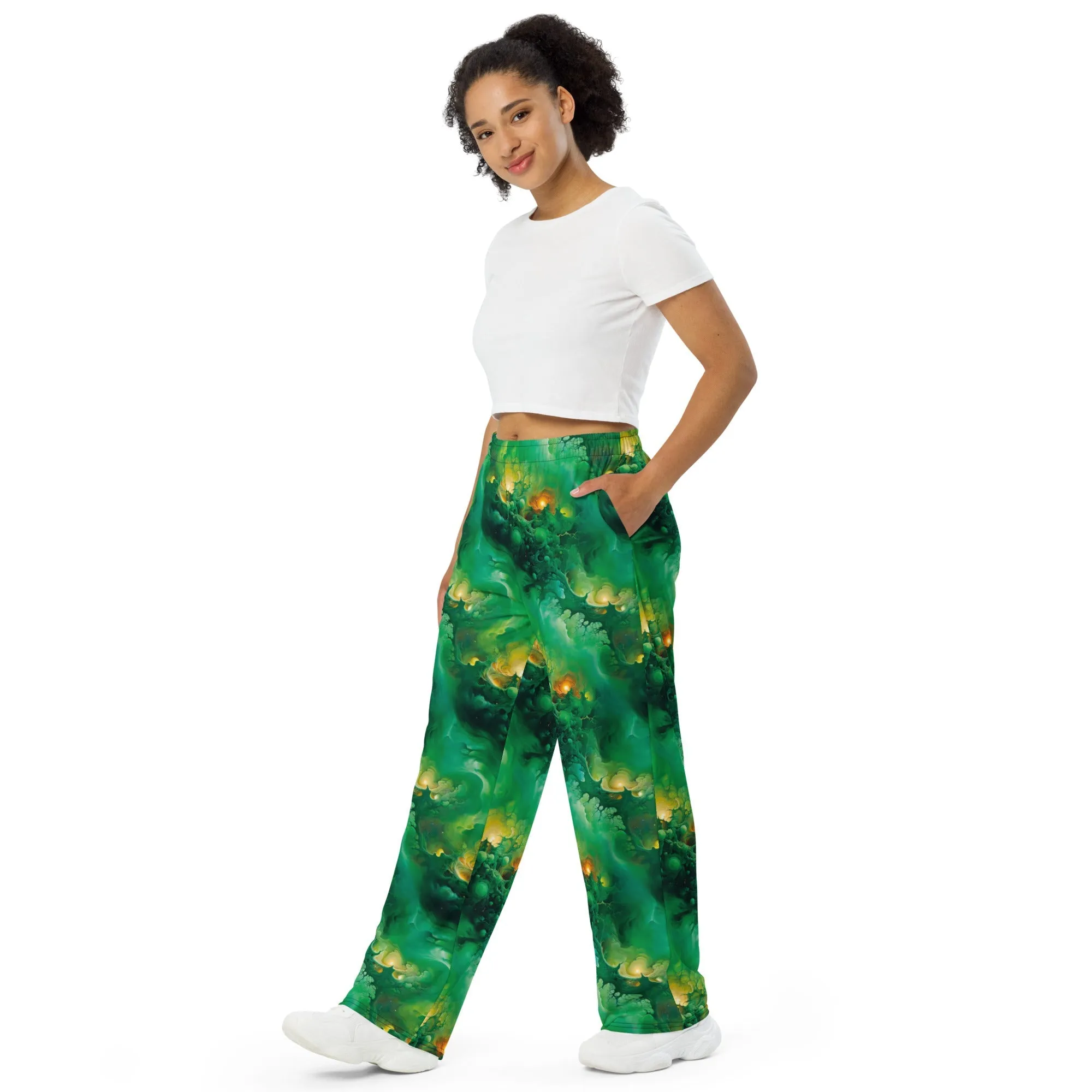 Wide-leg pants - Viridian Shroud