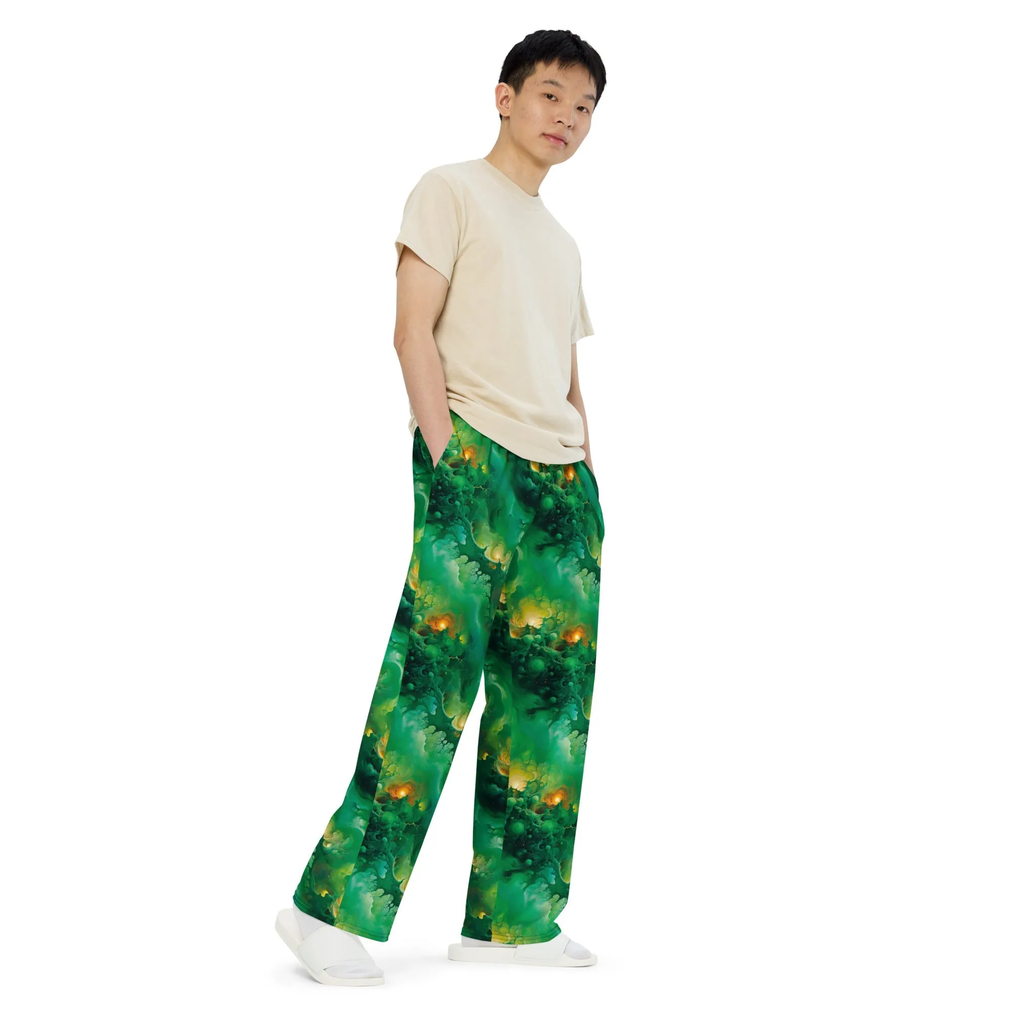 Wide-leg pants - Viridian Shroud