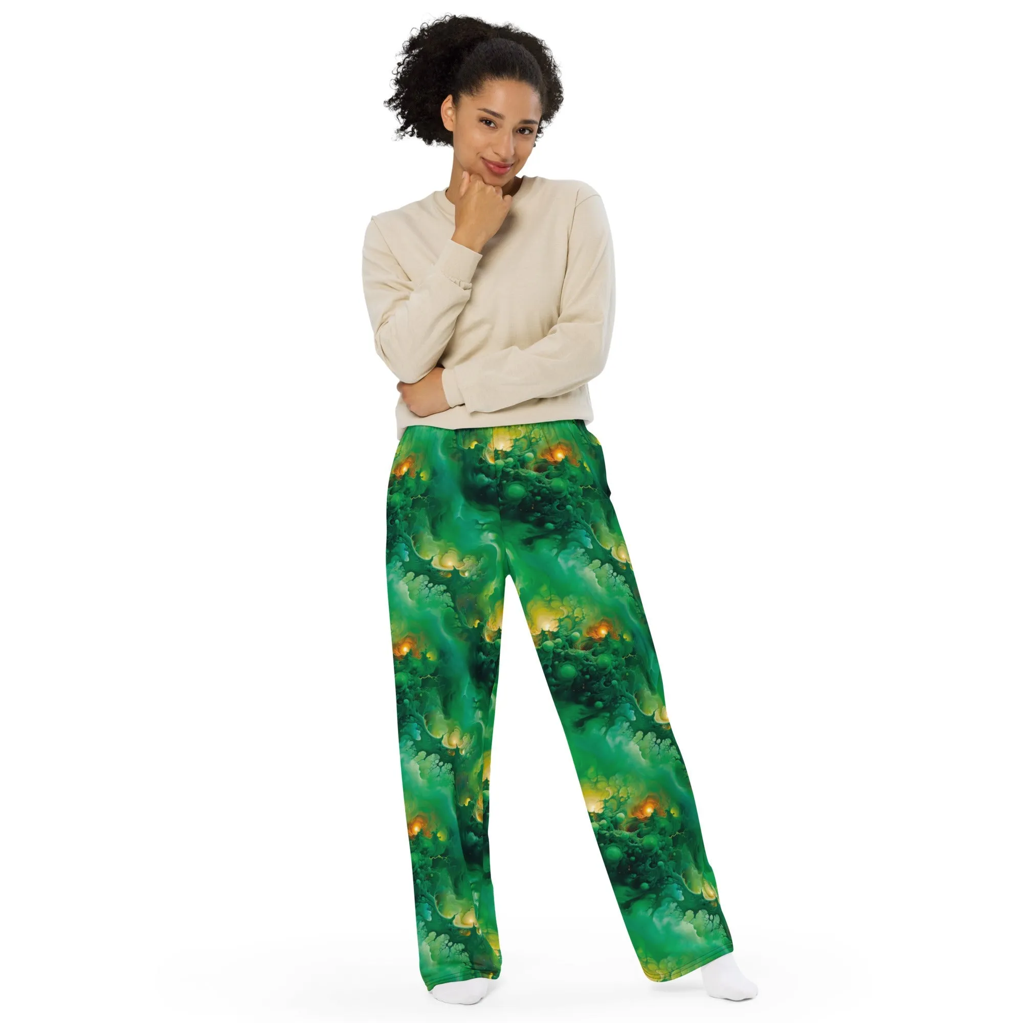 Wide-leg pants - Viridian Shroud