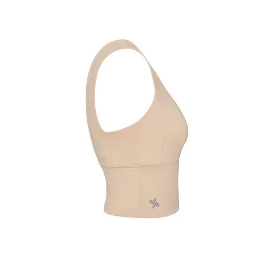 Wide Square Neck Crop Top_Peach