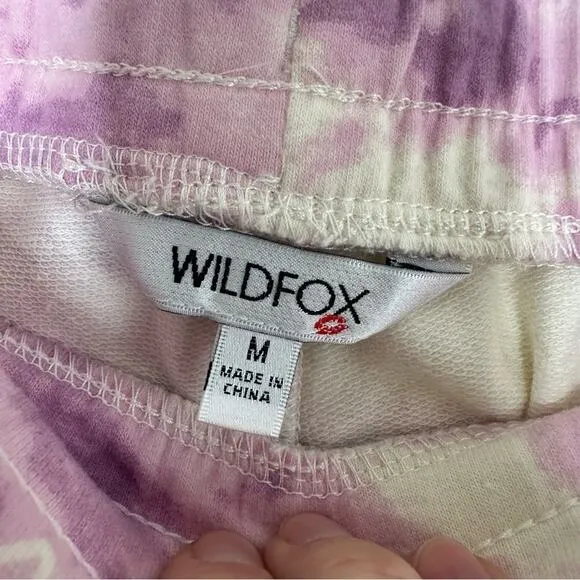 Wildfox Purple Star Tiedye Lounge Short Set Medium
