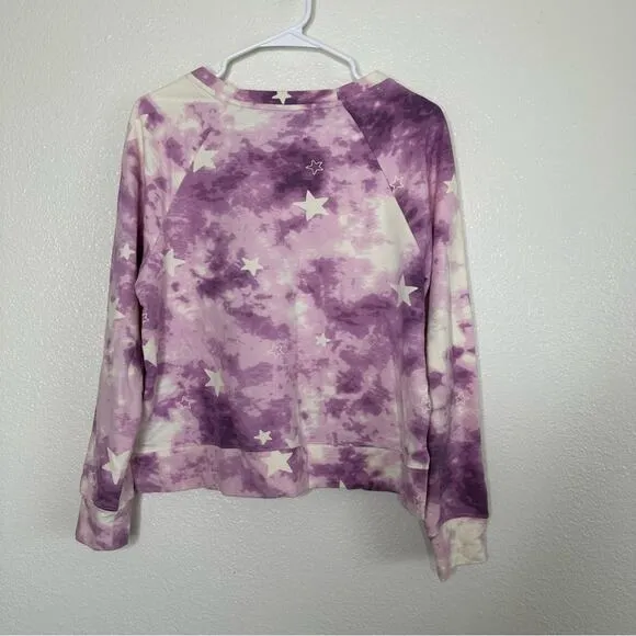 Wildfox Purple Star Tiedye Lounge Short Set Medium