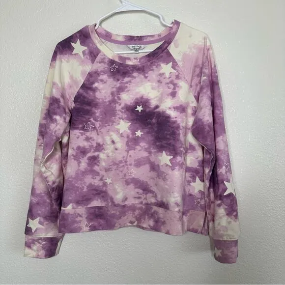 Wildfox Purple Star Tiedye Lounge Short Set Medium
