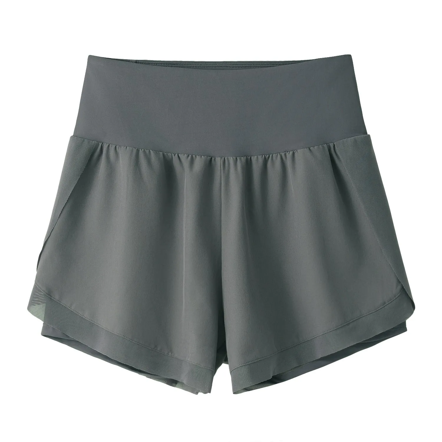 Women Athletic Shorts | High Waisted Yoga Shorts with Inner Liner