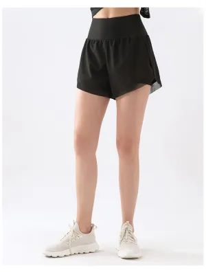 Women Athletic Shorts | High Waisted Yoga Shorts with Inner Liner