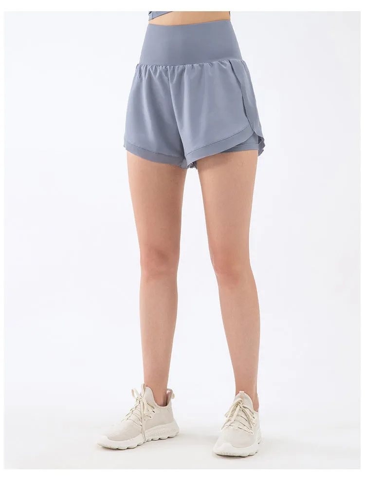 Women Athletic Shorts | High Waisted Yoga Shorts with Inner Liner