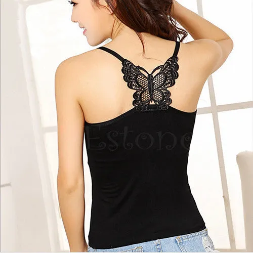 Women Lady Lace Strap Sleeveless Shirt Vest Blouse Tank Tops