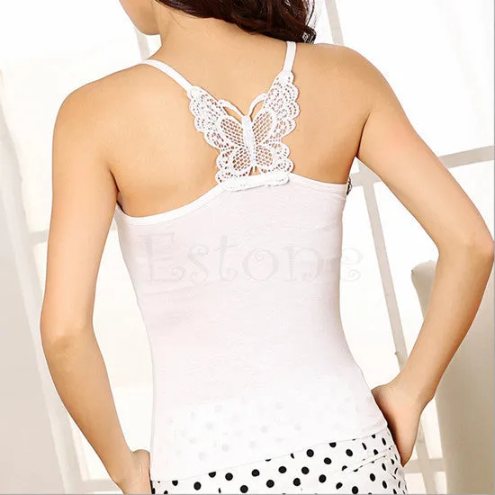 Women Lady Lace Strap Sleeveless Shirt Vest Blouse Tank Tops
