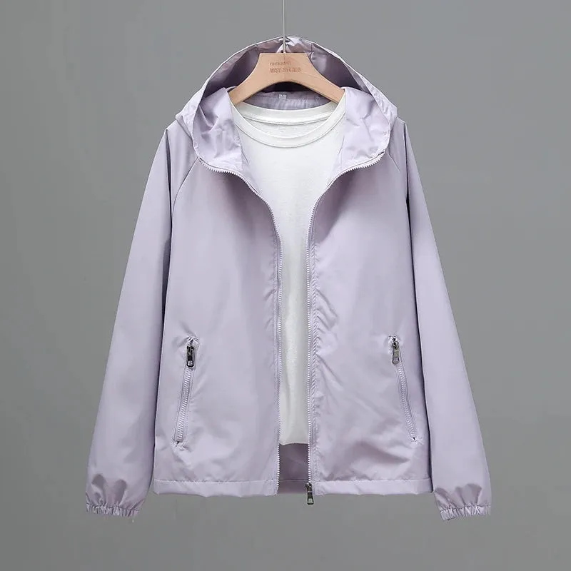 Women Travel Jacket Casual Wears Hooded Coat Outdoor