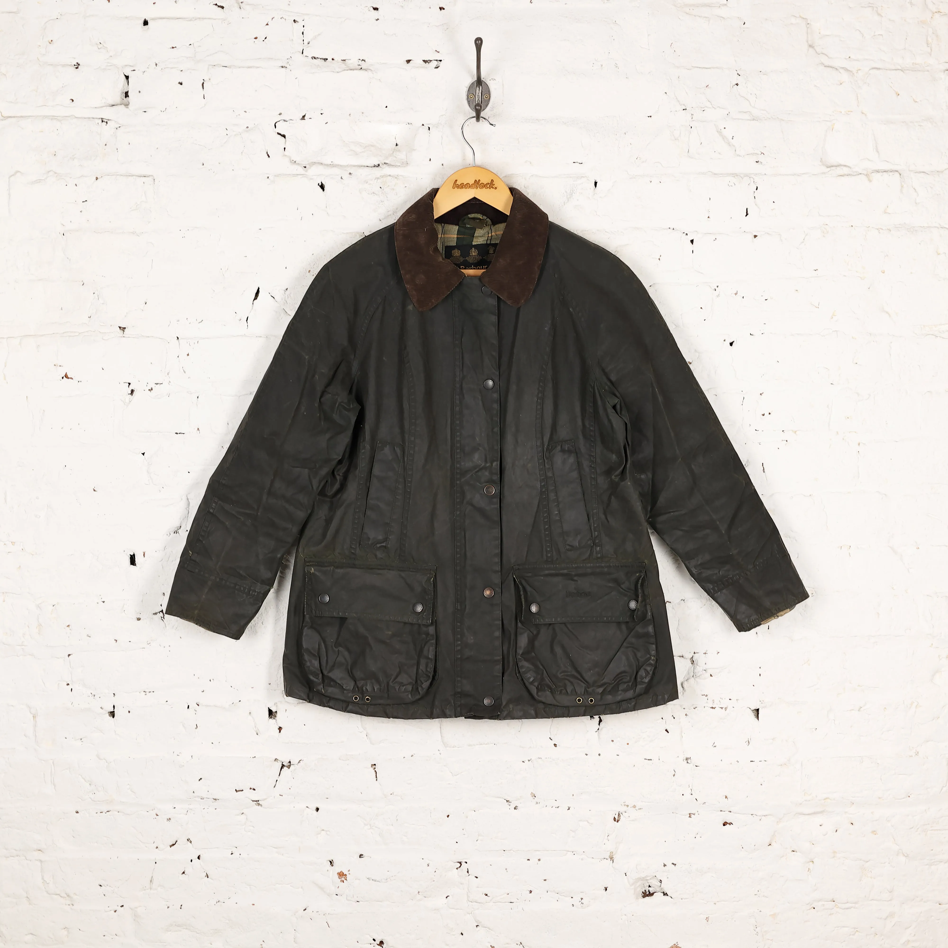 Women's Barbour Beadnell Wax Jacket Coat - Green - Women's M