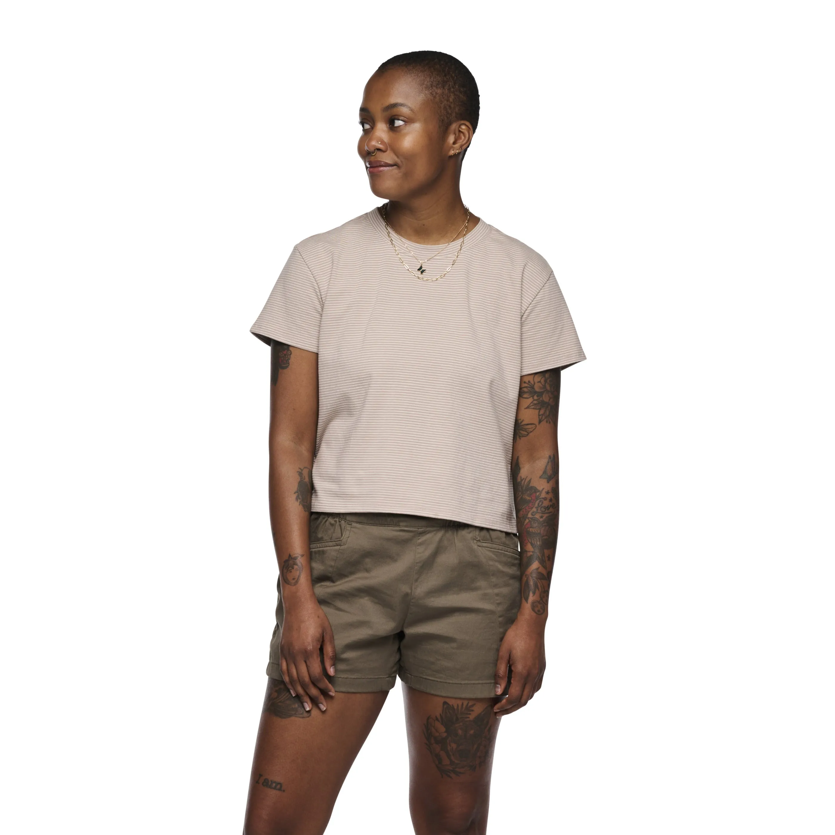 Women's BD Stripe Crop Tee