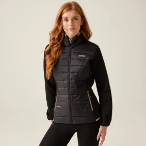 Women's Clumber V Hybrid Jacket Black Warm Taupe