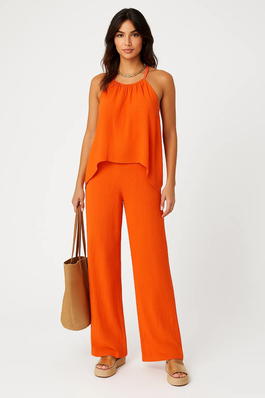 Women's Rayon Loungewear Set Top and Pants
