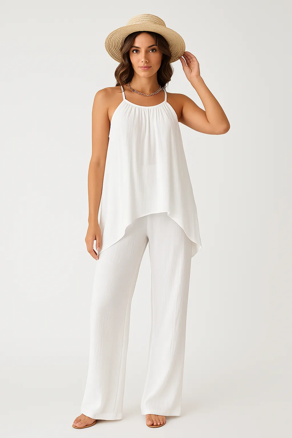 Women's Rayon Loungewear Set Top and Pants