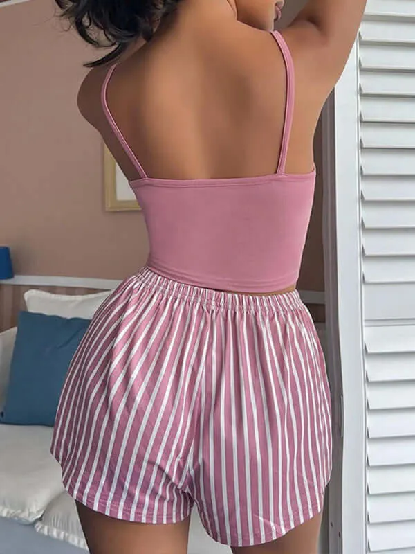 Women's Sexy Camisole   Shorts Pajamas Two-Piece Set