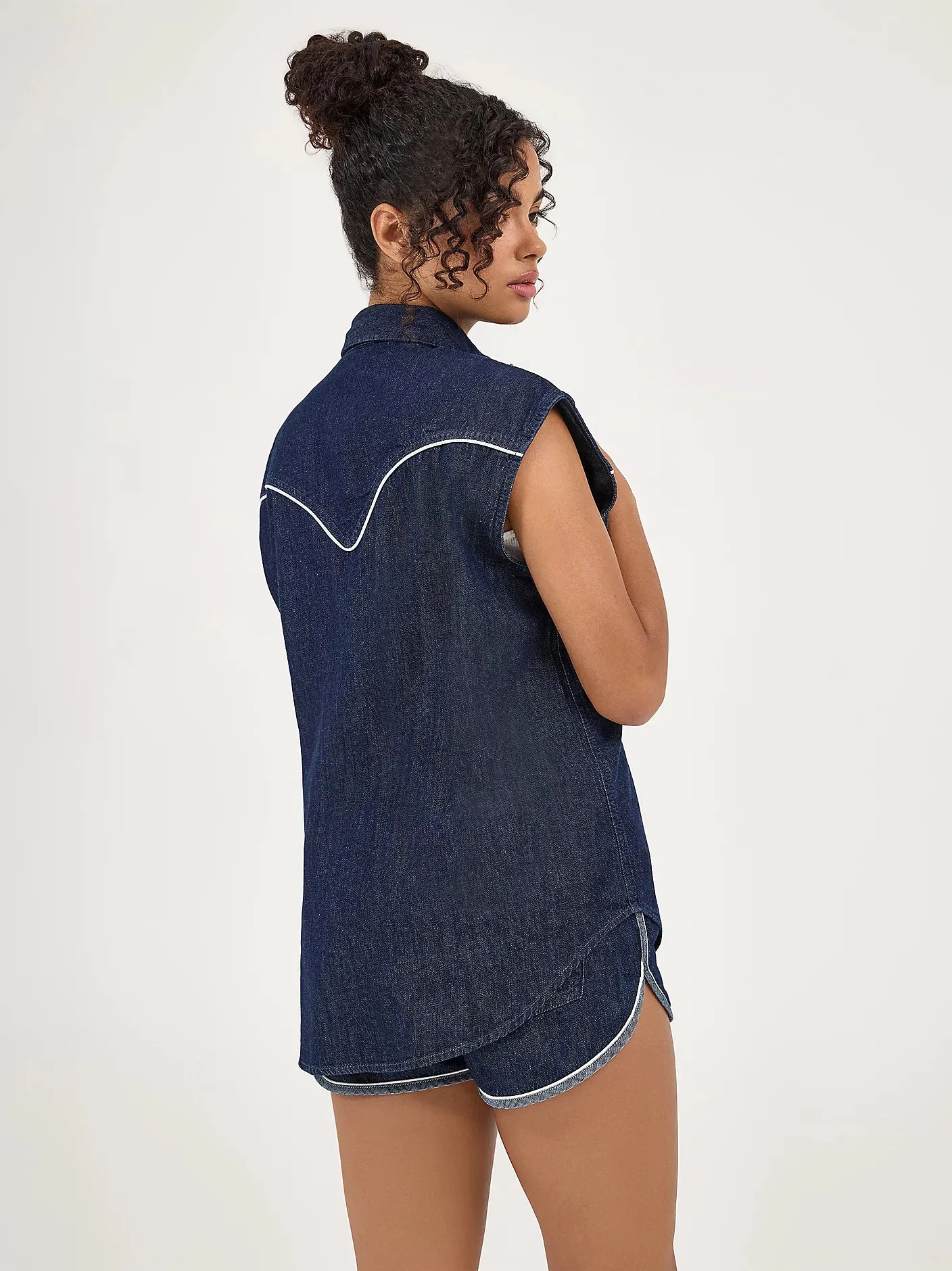 Wrangler Sleeveless Denim Shirt
