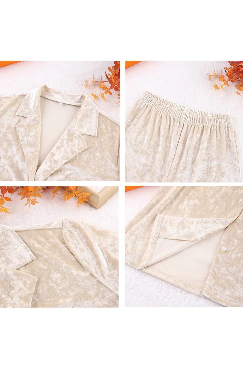 XK0271 Velour Shirt and Pants Set
