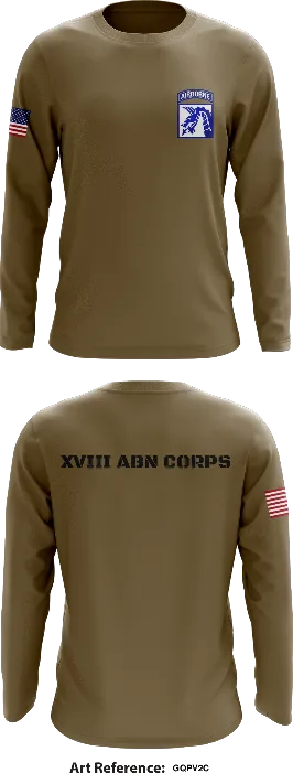 XVIII ABN CORPS Store 1 Core Men's LS Performance Tee - gQPv2c