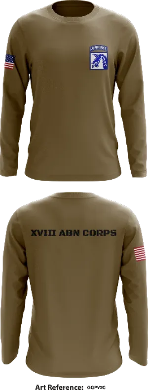 XVIII ABN CORPS Store 1 Core Men's LS Performance Tee - gQPv2c
