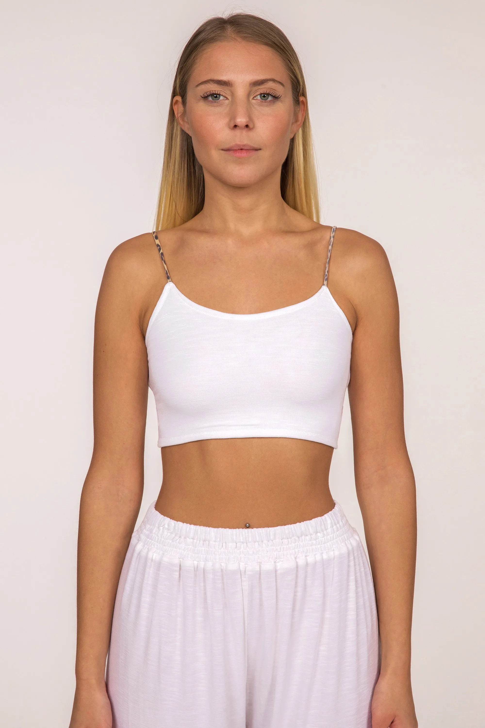Yama Sport Bra - White/Animalier