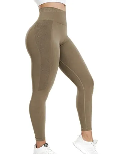 YEOREO Workout Leggings for Women Seamless High Waist Leggings Gym Exercise Yoga Pant Scrunch Butt Lifting Tights
